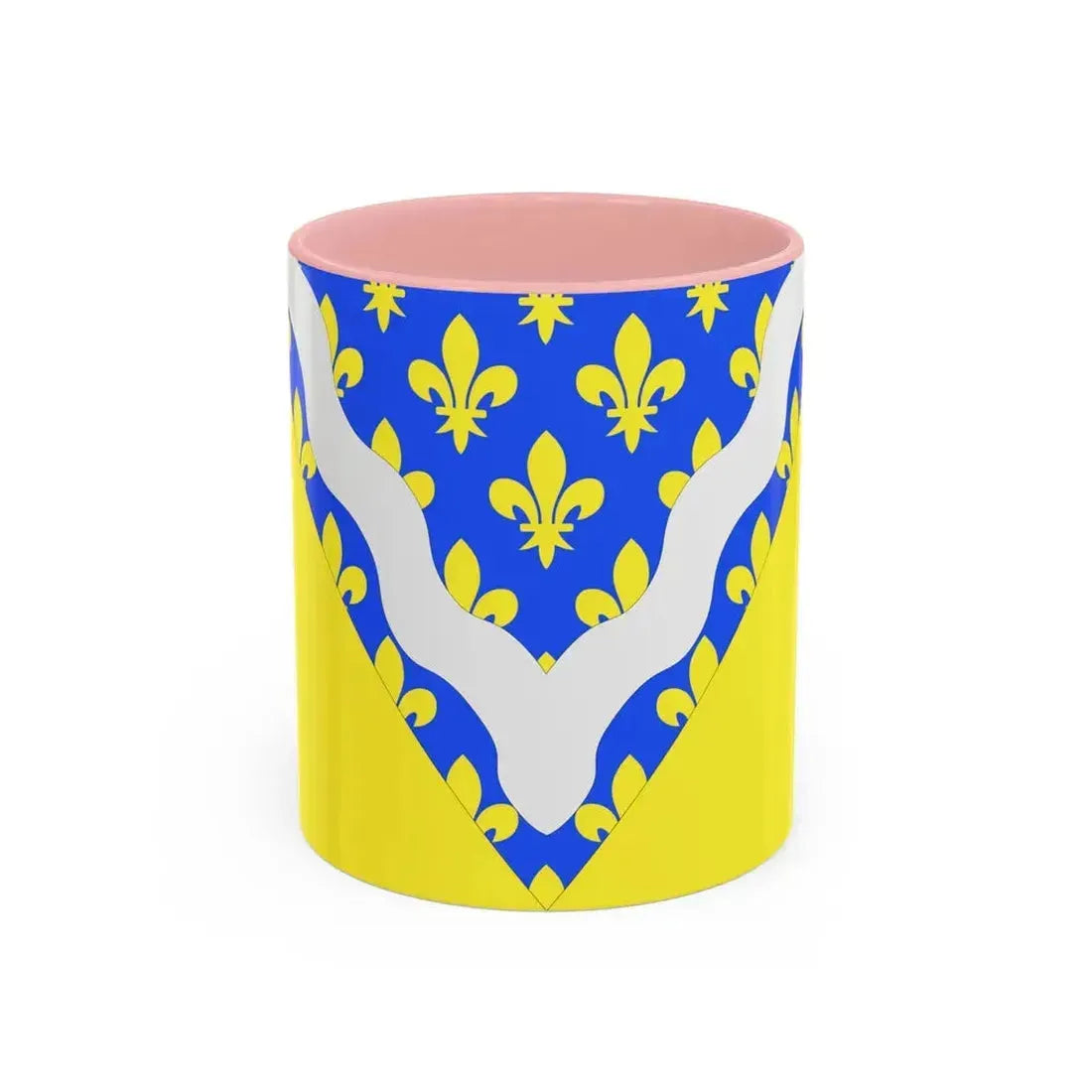Flag of Val de Marne France 2 - Accent Coffee Mug 11oz Pink - Go Mug Yourself