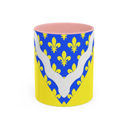 Flag of Val de Marne France 2 - Accent Coffee Mug 11oz Pink - Go Mug Yourself