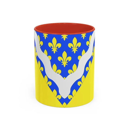Flag of Val de Marne France 2 - Accent Coffee Mug 11oz Red - Go Mug Yourself
