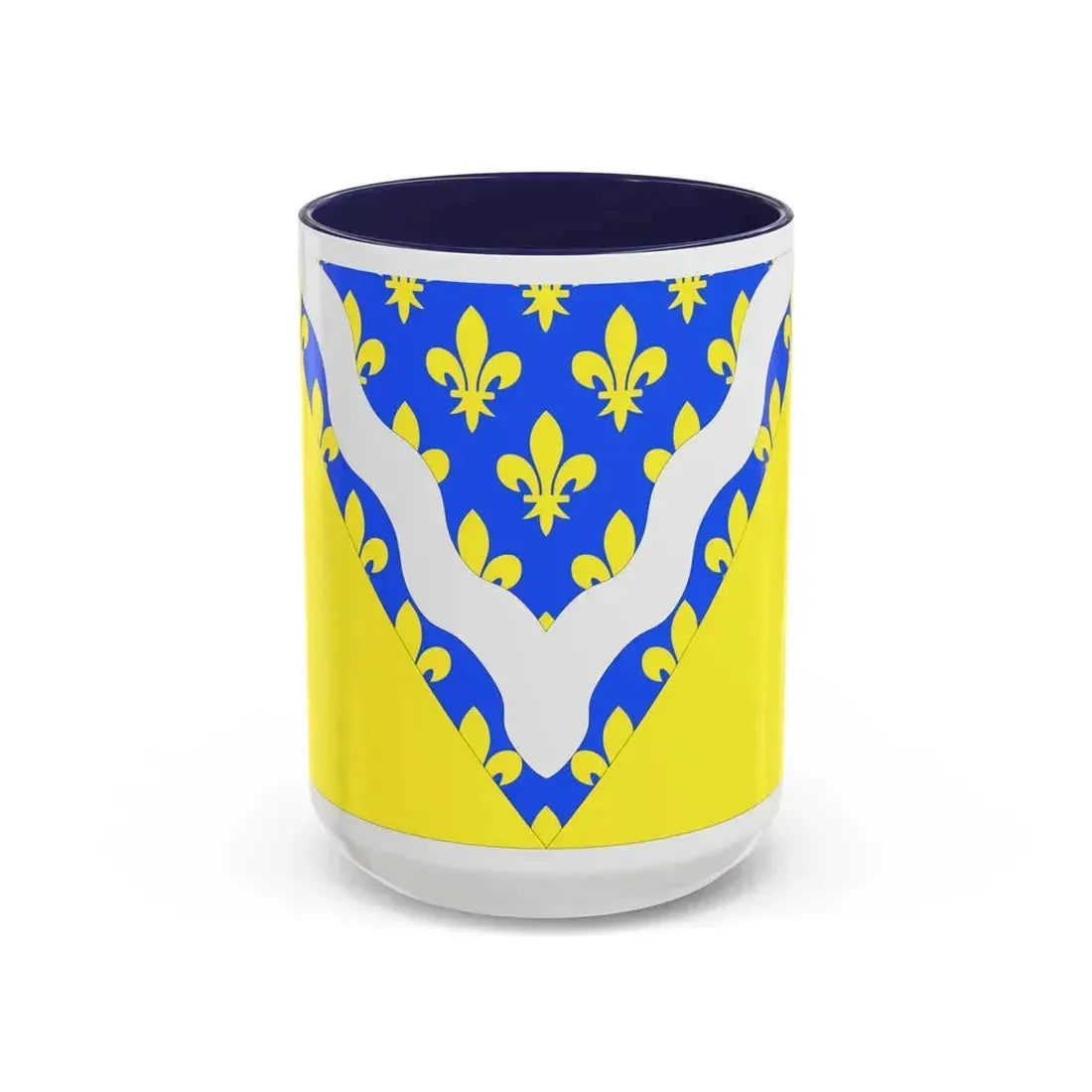 Flag of Val de Marne France 2 - Accent Coffee Mug 15oz Navy - Go Mug Yourself