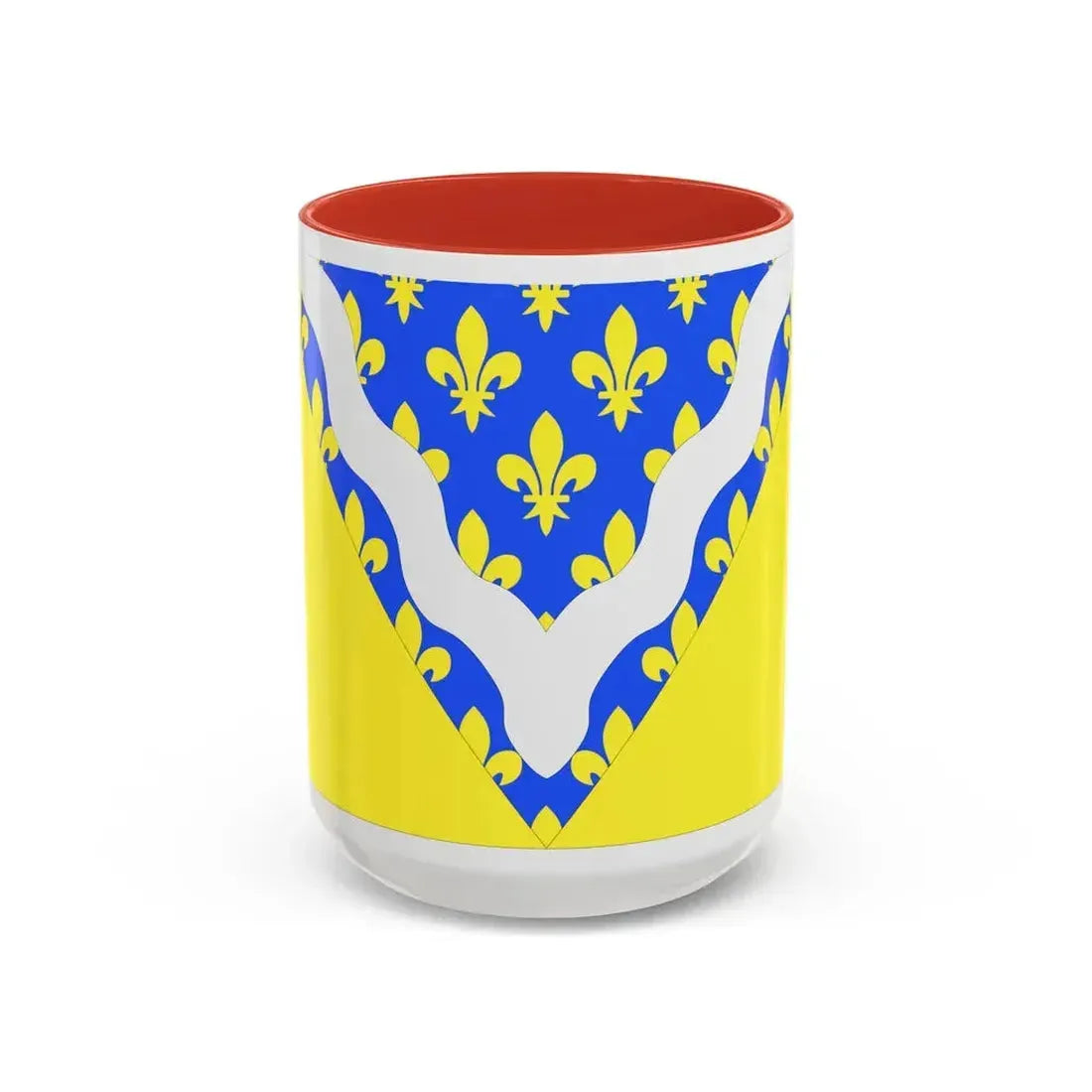 Flag of Val de Marne France 2 - Accent Coffee Mug 15oz Red - Go Mug Yourself