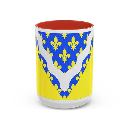Flag of Val de Marne France 2 - Accent Coffee Mug 15oz Red - Go Mug Yourself