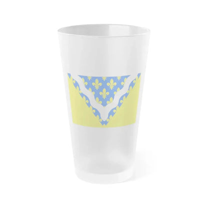 Flag of Val de Marne France 2 - Frosted Pint Glass 16oz 16oz Frosted - Go Mug Yourself