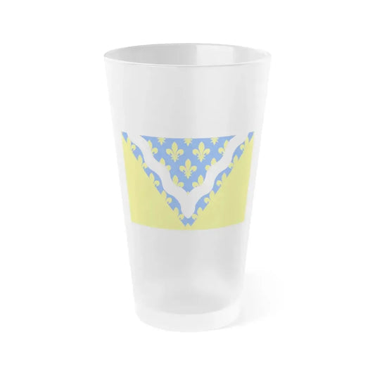 Flag of Val de Marne France 2 - Frosted Pint Glass 16oz 16oz Frosted - Go Mug Yourself