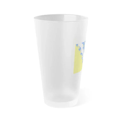 Flag of Val de Marne France 2 - Frosted Pint Glass 16oz - Go Mug Yourself