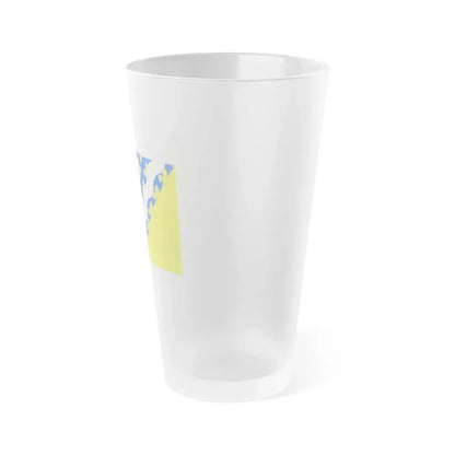 Flag of Val de Marne France 2 - Frosted Pint Glass 16oz - Go Mug Yourself