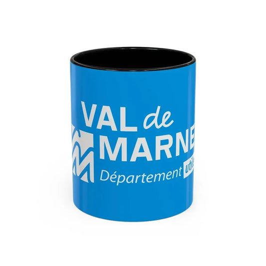 Flag of Val de Marne France - Accent Coffee Mug 11oz Black - Go Mug Yourself