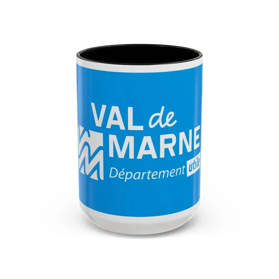 Flag of Val de Marne France - Accent Coffee Mug 15oz Black - Go Mug Yourself