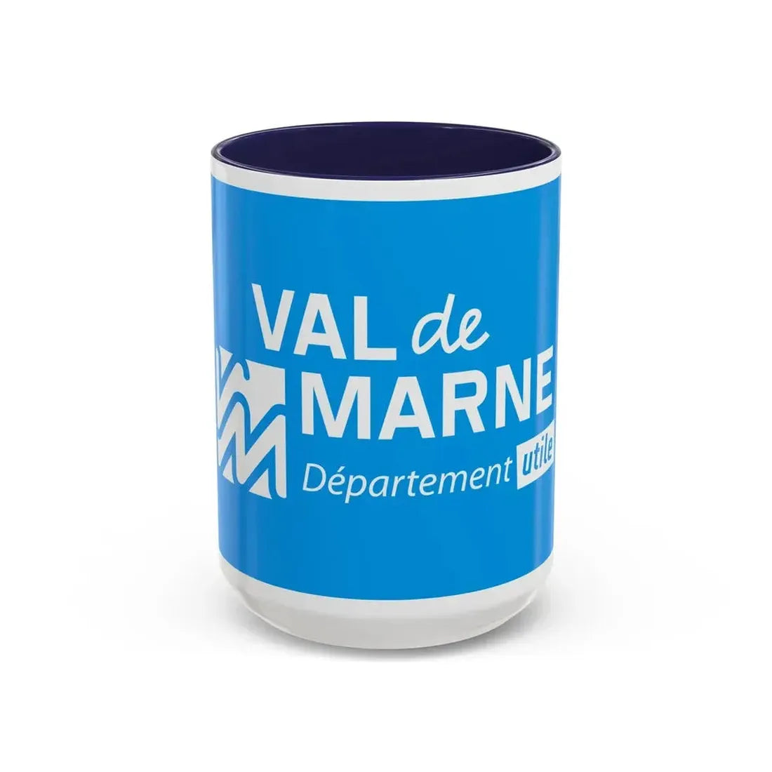 Flag of Val de Marne France - Accent Coffee Mug 15oz Navy - Go Mug Yourself