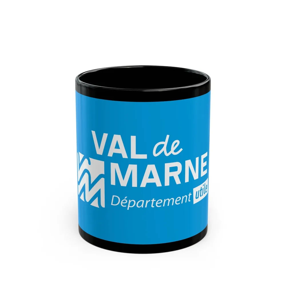 Flag of Val de Marne France - Black Coffee Mug-11oz-Go Mug Yourself