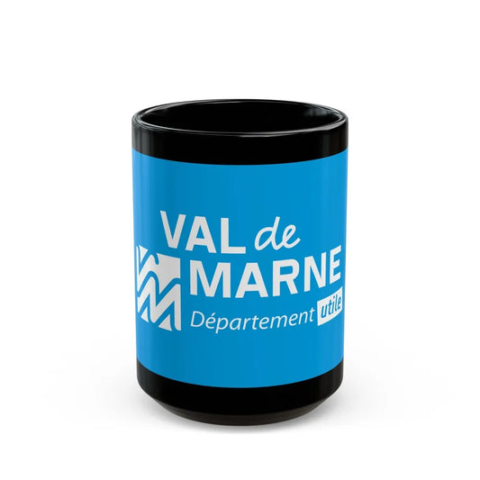 Flag of Val de Marne France - Black Coffee Mug-15oz-Go Mug Yourself