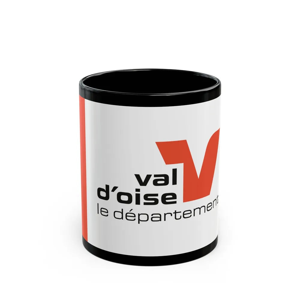 Flag of Val d'Oise France - Black Coffee Mug-11oz-Go Mug Yourself