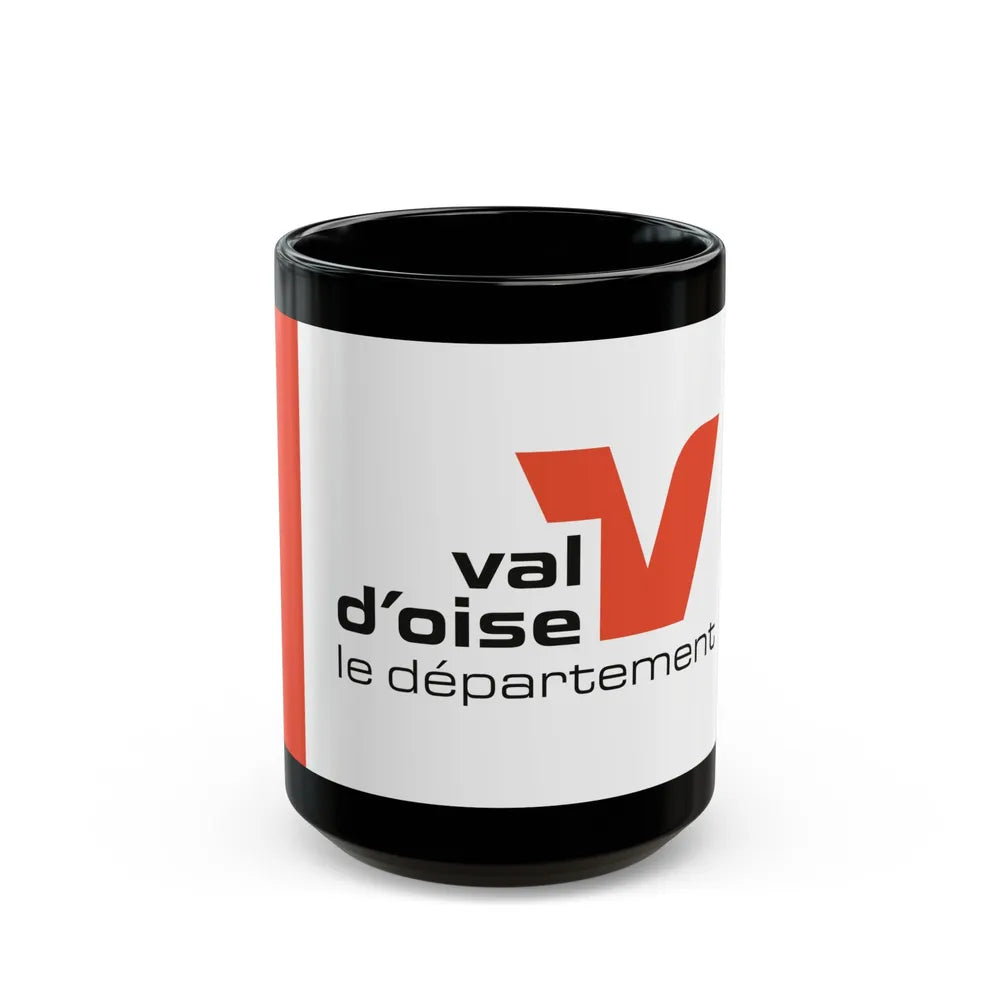 Flag of Val d'Oise France - Black Coffee Mug-15oz-Go Mug Yourself