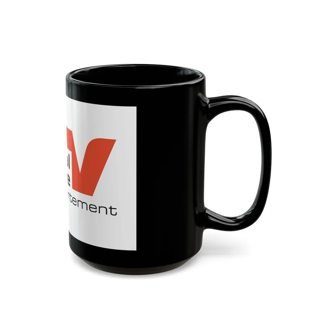 Flag of Val d'Oise France - Black Coffee Mug-Go Mug Yourself