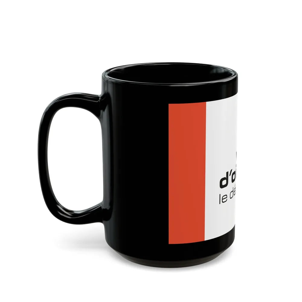 Flag of Val d'Oise France - Black Coffee Mug-Go Mug Yourself