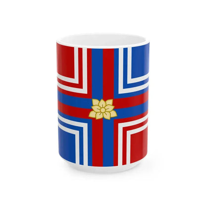 Flag of Valdilana (Italy) White Coffee Mug 15oz - Go Mug Yourself