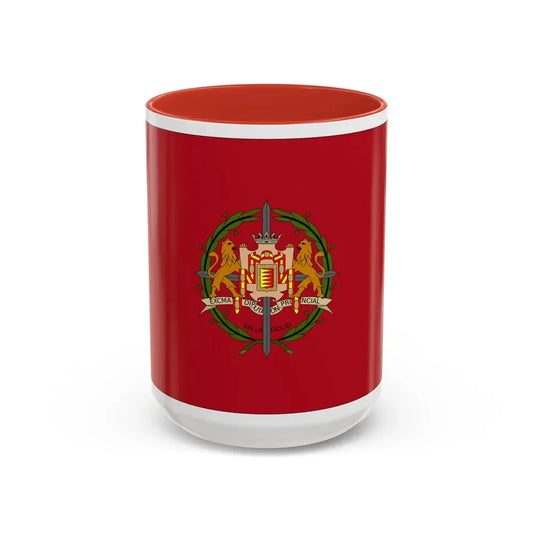 Flag of Valladolid Spain - Accent Coffee Mug 15oz Red - Go Mug Yourself