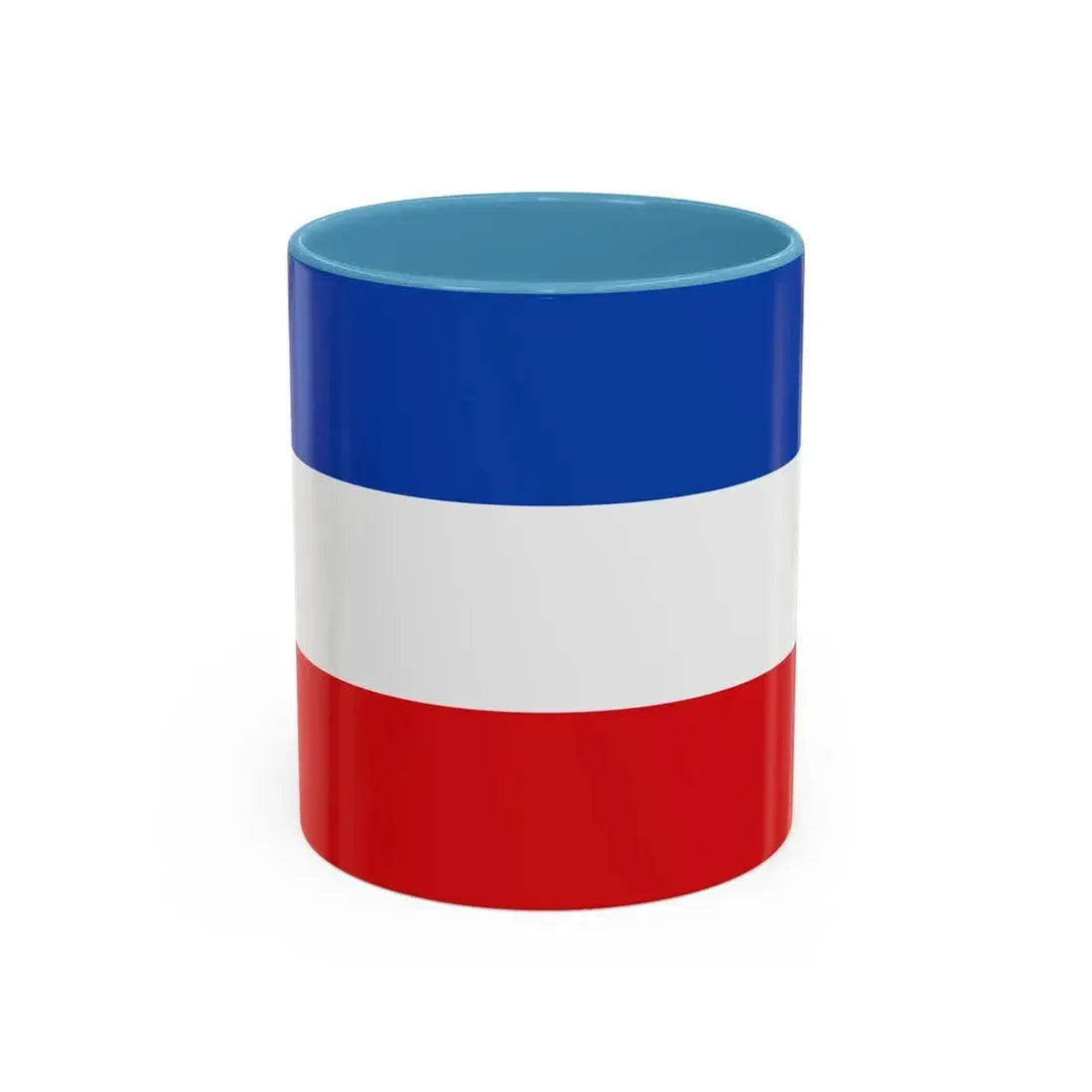 Flag of Valledupar Cesar Colombia - Accent Coffee Mug 11oz Light Blue - Go Mug Yourself