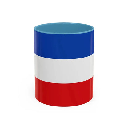 Flag of Valledupar Cesar Colombia - Accent Coffee Mug 11oz Light Blue - Go Mug Yourself