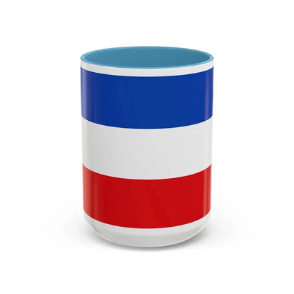 Flag of Valledupar Cesar Colombia - Accent Coffee Mug 15oz Light Blue - Go Mug Yourself
