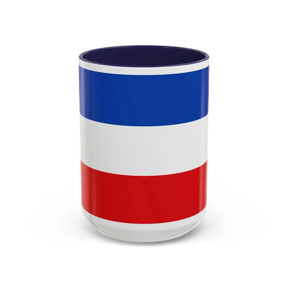 Flag of Valledupar Cesar Colombia - Accent Coffee Mug 15oz Navy - Go Mug Yourself