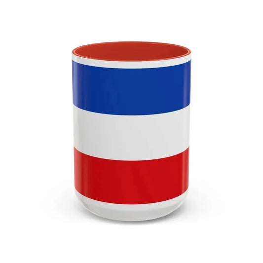Flag of Valledupar Cesar Colombia - Accent Coffee Mug 15oz Red - Go Mug Yourself
