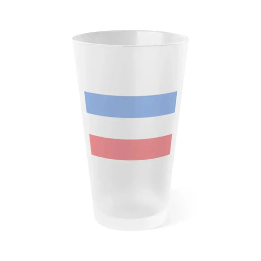 Flag of Valledupar Cesar Colombia - Frosted Pint Glass 16oz 16oz Frosted - Go Mug Yourself