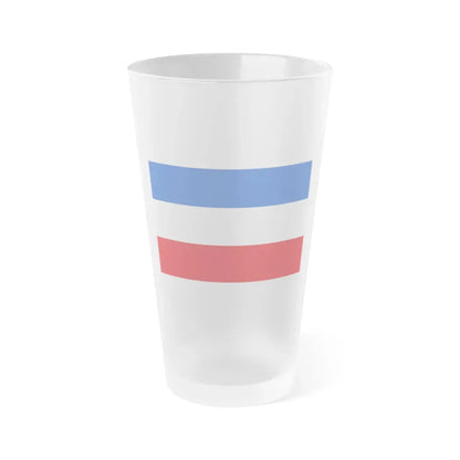 Flag of Valledupar Cesar Colombia - Frosted Pint Glass 16oz 16oz Frosted - Go Mug Yourself