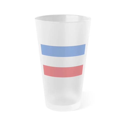 Flag of Valledupar Cesar Colombia - Frosted Pint Glass 16oz 16oz Frosted - Go Mug Yourself