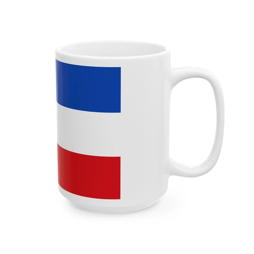 Flag of Valledupar Cesar Colombia - White Coffee Mug-Go Mug Yourself