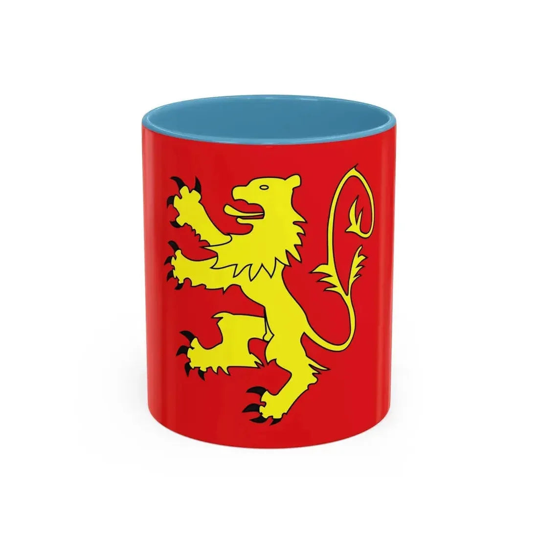 Flag of Valletta Malta - Accent Coffee Mug 11oz Light Blue - Go Mug Yourself