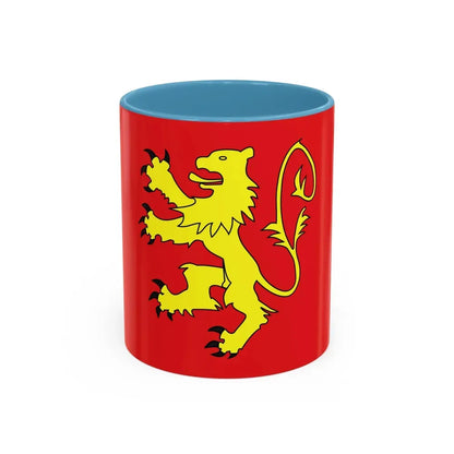Flag of Valletta Malta - Accent Coffee Mug 11oz Light Blue - Go Mug Yourself