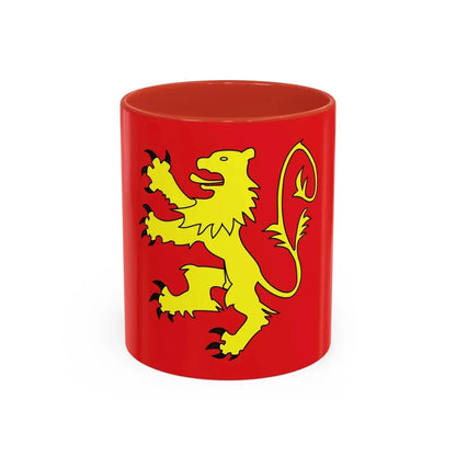 Flag of Valletta Malta - Accent Coffee Mug 11oz Red - Go Mug Yourself