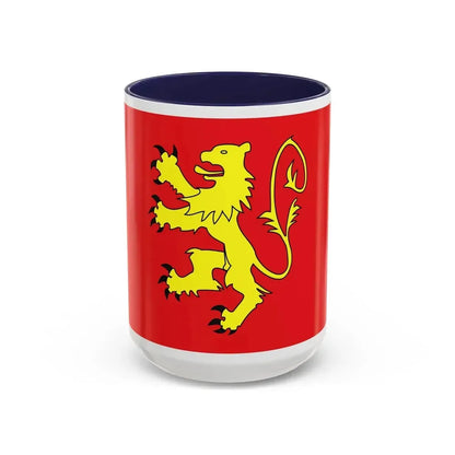 Flag of Valletta Malta - Accent Coffee Mug 15oz Navy - Go Mug Yourself