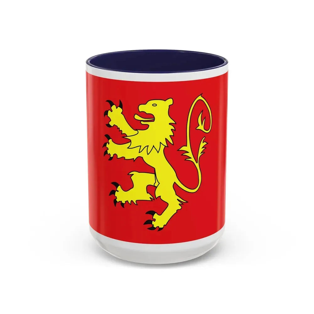 Flag of Valletta Malta - Accent Coffee Mug 15oz Navy - Go Mug Yourself