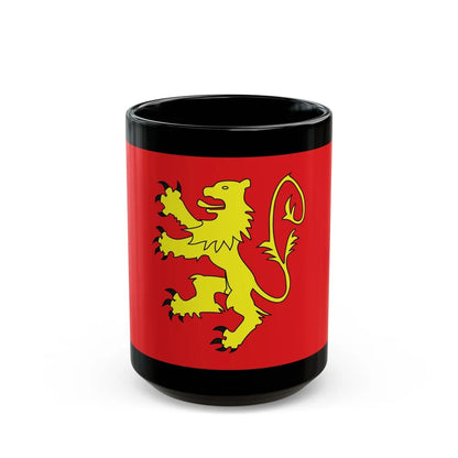 Flag of Valletta Malta - Black Coffee Mug-15oz-Go Mug Yourself