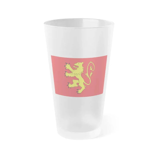 Flag of Valletta Malta - Frosted Pint Glass 16oz 16oz Frosted - Go Mug Yourself
