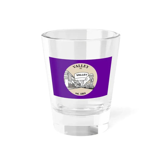 Flag of Valley Nebraska (United States) Shot Glass 1.5oz 1.5oz - Go Mug Yourself