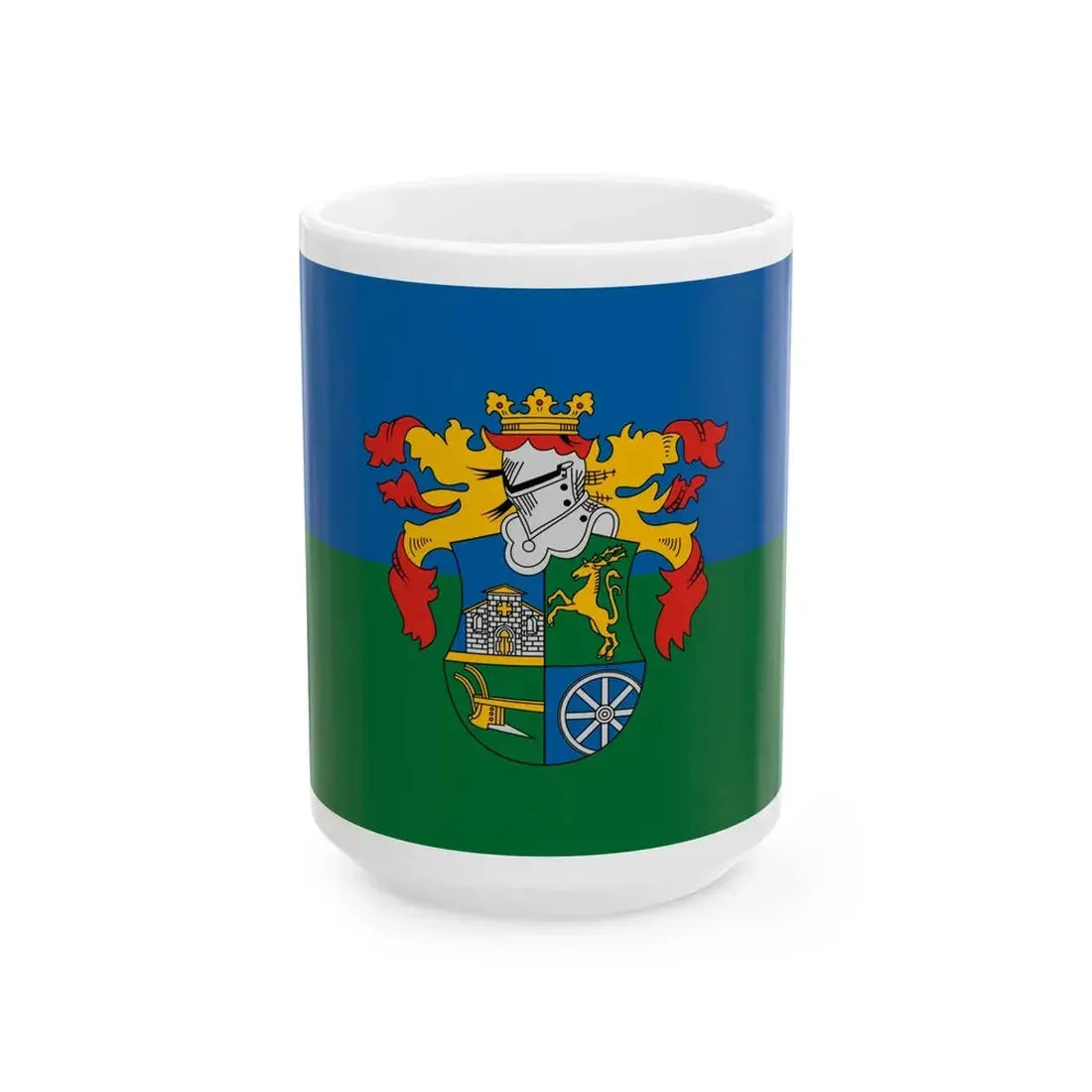 Flag of Vallus (Hungary) White Coffee Mug 15oz - Go Mug Yourself