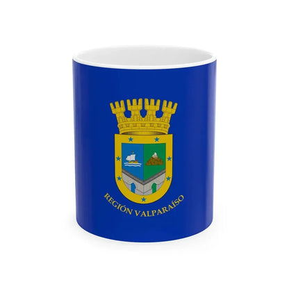 Flag of Valparaiso Region Chile (Chile) White Coffee Mug 11oz - Go Mug Yourself