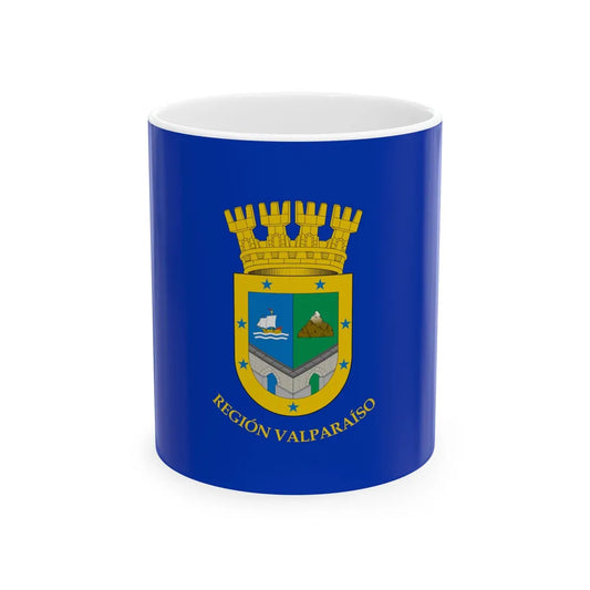Flag of Valparaiso Region Chile (Chile) White Coffee Mug 11oz - Go Mug Yourself