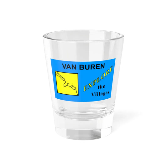 Flag of Van Buren County Iowa Sesquicentennial (United States) Shot Glass 1.5oz 1.5oz - Go Mug Yourself