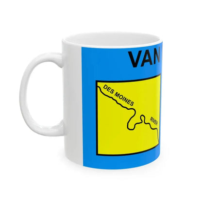 Flag of Van Buren County Iowa Sesquicentennial (United States) White Coffee Mug - Go Mug Yourself