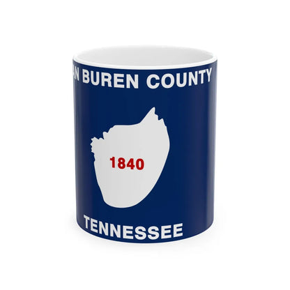 Flag of Van Buren County Tennessee (United States) White Coffee Mug 11oz - Go Mug Yourself