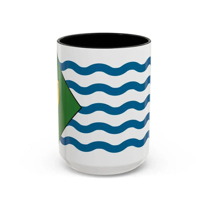 Flag of Vancouver Canada - Accent Coffee Mug 15oz Black - Go Mug Yourself