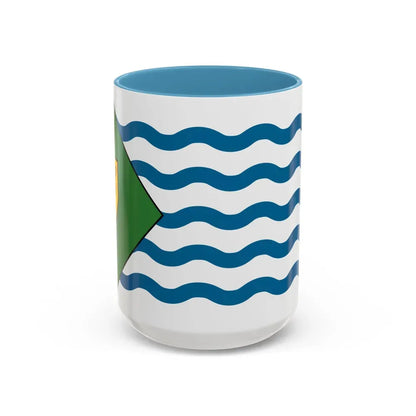 Flag of Vancouver Canada - Accent Coffee Mug 15oz Light Blue - Go Mug Yourself