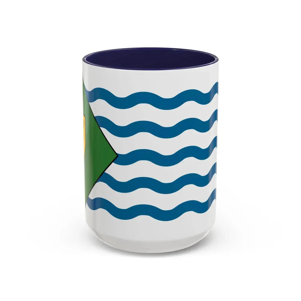 Flag of Vancouver Canada - Accent Coffee Mug 15oz Navy - Go Mug Yourself
