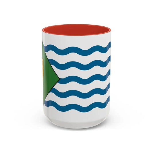 Flag of Vancouver Canada - Accent Coffee Mug 15oz Red - Go Mug Yourself