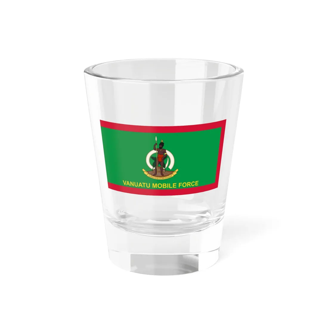 Flag of Vanuatu Mobile Forces (Vanuatu) Shot Glass 1.5oz 1.5oz - Go Mug Yourself