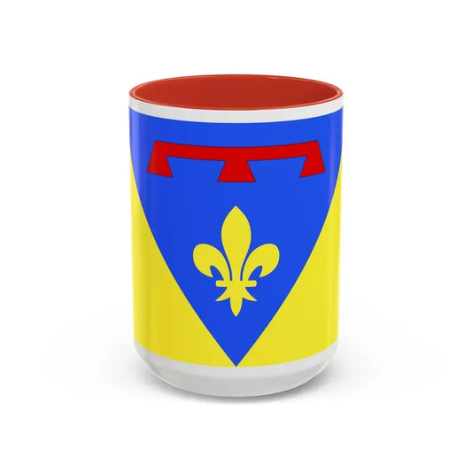 Flag of Var France 2 - Accent Coffee Mug 15oz Red - Go Mug Yourself